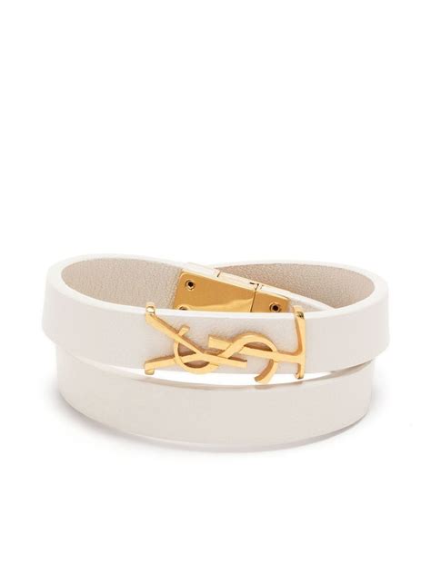 ysl leather bracelet layered|ysl bracelet sale.